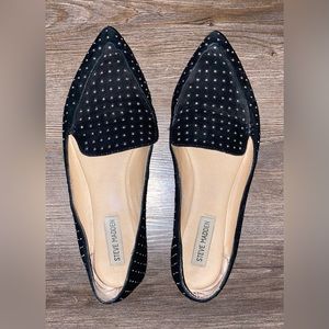 Steve Madden Black Stud Flats